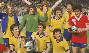 Arsenal celebrate their 1979 Cup Final win