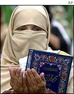 A Jamaat-e-Islami supporter in Lahore