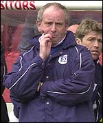 Cardiff City manager Lennie Lawrence