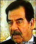 Iraqi President Saddam Hussein