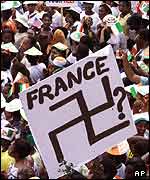 Protesters in Abidjan