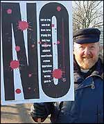 Campaigner with banner