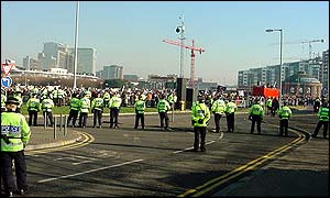 Police outside SECC