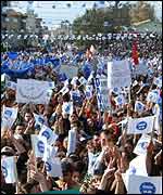 Turkish Cypriots demonstrate in support of reunification plans