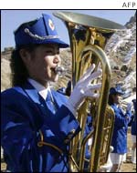 North Korean marching band