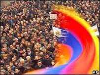 Crowds in Armenia