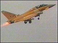 The maiden flight of the production version of Eurofighter Typhoon