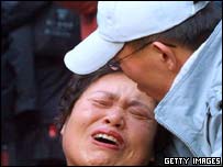 Grief-stricken relatives of the victims