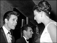 Princess Alexandra meets Cliff Richard before the world premiere of his new film 'Wonderful Life' 