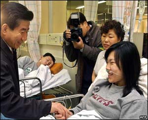 Mr Roh in a Daegu hospital