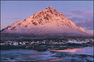 Alpenglow on the Buachaille (c) Ian Evans