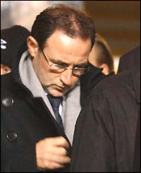 Celtic boss Martin O'Neill makes his way to his seat in the stand