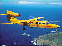 A plane on route to Guernsey Airport
