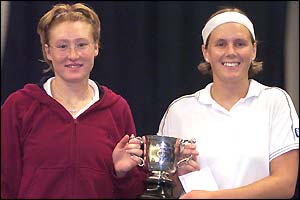 2001 - Elena Baltacha and Julie Pullin win the ladies doubles at the National Championships in Bolton