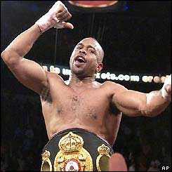 Roy Jones Jnr wears the WBA heavyweight belt