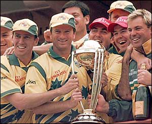 Waugh captains Australia to World Cup victory in 1999