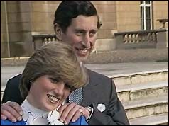Lady Diana Spencer and Prince Charles announce their engagement