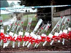 Floral tribute for the dead