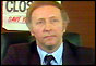 Arthur Scargill holds a news conference
