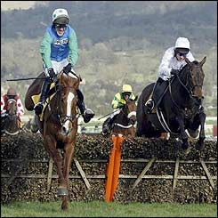 Barry Geraghty and Spectroscope get the better of Tony McCoy riding Well Chief 