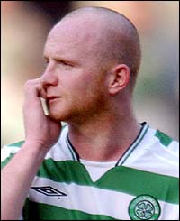 Frustration for Celtic striker John Hartson