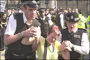 Noisy demonstrations took place in the capital