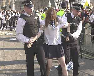 Protests outside Parliament attracted the support of hundreds of people