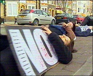 Protesters, Aberystwyth