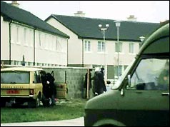 Police siege outside the kidnappers' house 