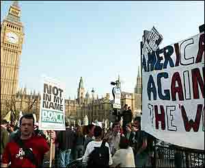 Protesters near Parliment
