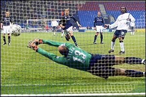 Bolton midfielder Jay-Jay Okocha was a peripheral figure in the game but proved his side's match-winner