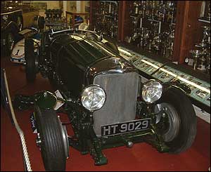 One of the museum's exhibits, a 1929 Bentley