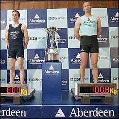 Oxford president Matt Smith and Cambridge president Tim Wooge 