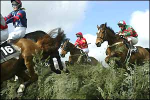 11-2 shot Divett Hill wins the Martell Fox Hunters' Chase