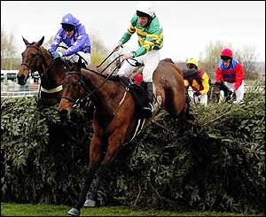 Clan Royal leads over the last in the Topham Chase 