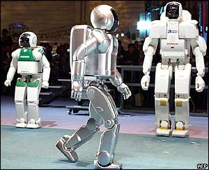 Honda's prototype model of the humanoid robot New Asimo