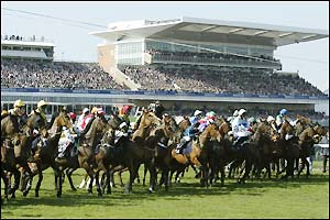 The 2003 Grand National gets under way