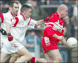 Derry's Geoffrey McGonigle scored a late goal