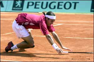 Roger Federer slips up on his way out of the French Open