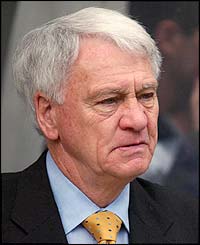 Newcastle boss Sir Bobby Robson watches his side crumble against Manchester United