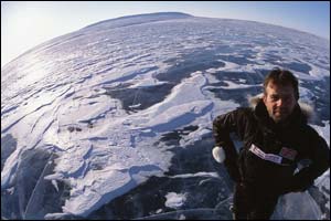 Pen Hadow at North Pole (picture by Martin Hartley)