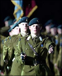 Prince Harry leading the 48 cadets at Eton