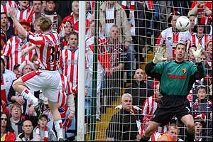 Southampton�s Brett Ormerod scores the opening goal against Watford 