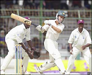 Australia's Justin Langer is the star, his unbeaten 78 sealing the win for the Aussies