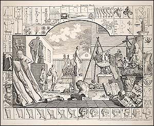 A print by 18th-Century artist William Hogarth