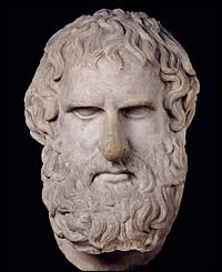 Roman version of a marble portrait of the Athenian dramatist Euripides 