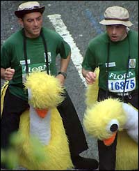 Fun runners strive to complete the course