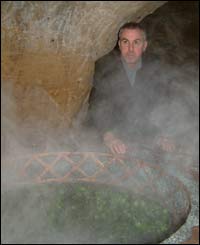 Peter Armstrong at the well