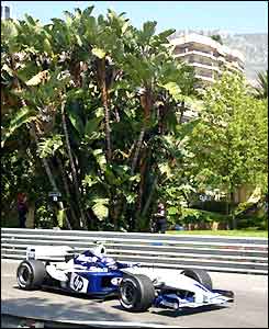 Juan Pablo Montoya in his Williams