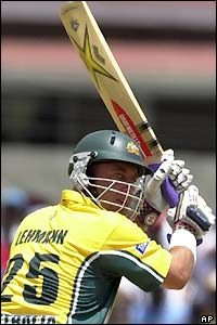 Darren Lehmann hits out on the way to scoring 107 for Australia